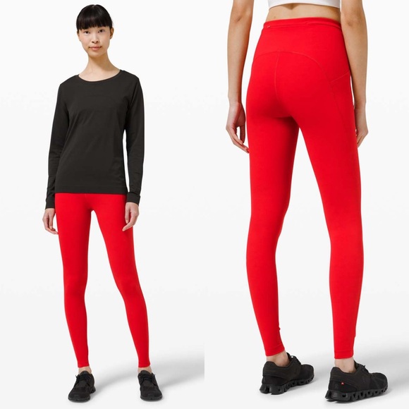 lululemon athletica Pants - Lululemon Swift Speed High-Rise Tight 28" Dark Red‎ (First Release) Size 20